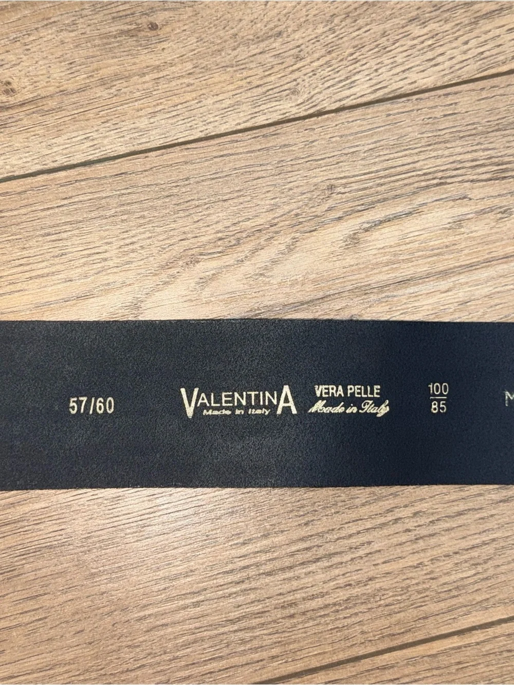 Valentina Made in Italy Dark Navy Genuine Leather Belt – Size M